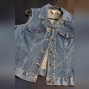 Medium Wash Blue Denim Vest